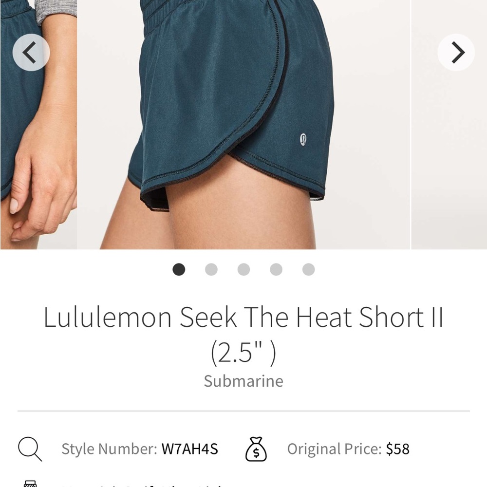 Lululemon Women's Seek The Heat Short II                             Size 10